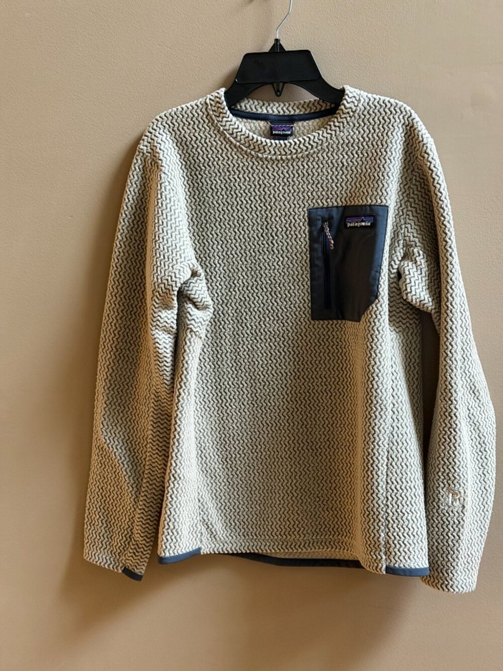 Patagonia R1 Air Fleece Pullover | Men’s Small | Tan | Recycled Fleece